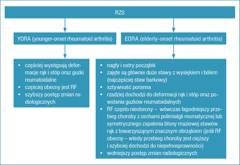 Rycina 4. Podział RZS u pacjentów w podeszłym wieku